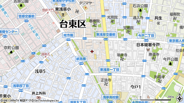 〒111-0025 東京都台東区東浅草の地図