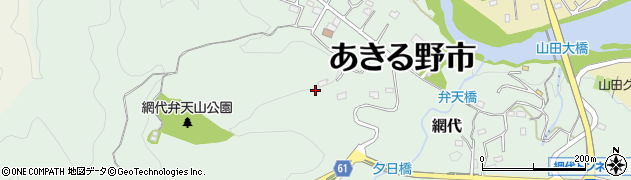 東京都あきる野市網代周辺の地図