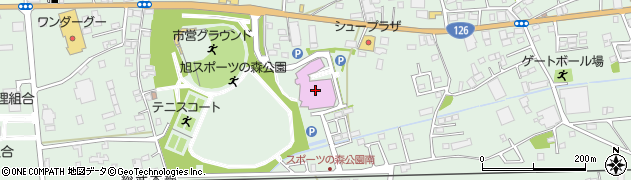 旭スポーツの森公園総合体育館周辺の地図