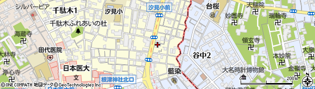 朝日信用金庫根津支店周辺の地図