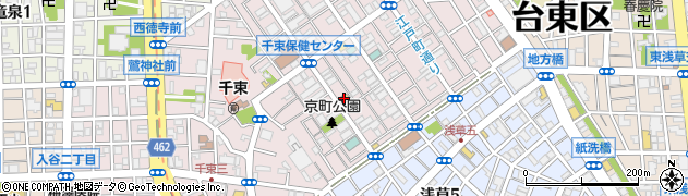 ローソン千束四丁目店周辺の地図