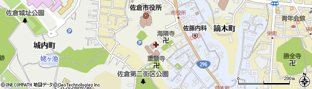 佐倉市役所　企画政策課周辺の地図