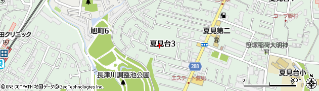 千葉県船橋市夏見台3丁目周辺の地図