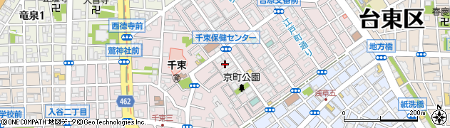東京都台東区千束3丁目27周辺の地図