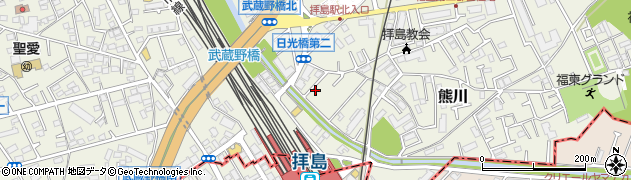 東京都福生市熊川1654周辺の地図