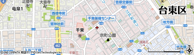 東京都台東区千束周辺の地図