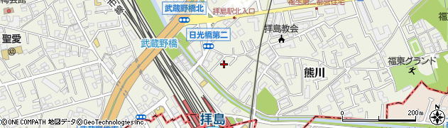 東京都福生市熊川1654-13周辺の地図