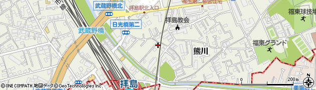 東京都福生市熊川1658周辺の地図