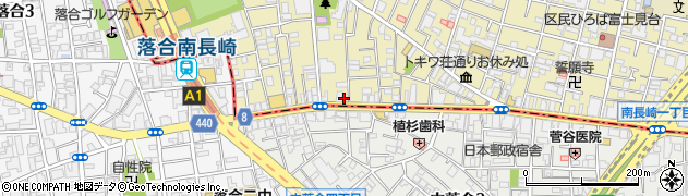 目白通り南長崎駐車場周辺の地図