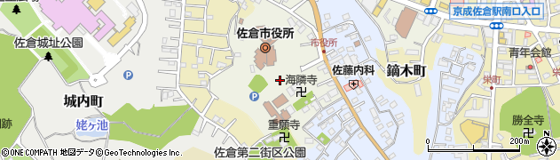 千葉県佐倉市海隣寺町周辺の地図