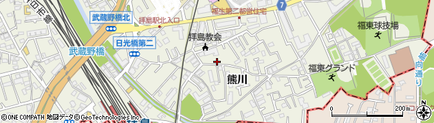 東京都福生市熊川1674-18周辺の地図