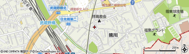 東京都福生市熊川1673周辺の地図