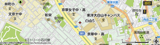 東京都文京区白山5丁目8周辺の地図