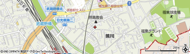 東京都福生市熊川1674-4周辺の地図