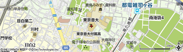 東京音楽大学　教務二課・入試周辺の地図