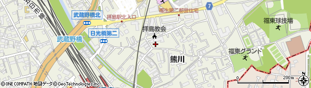 東京都福生市熊川1674-13周辺の地図