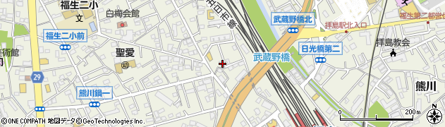 東京都福生市熊川1389周辺の地図