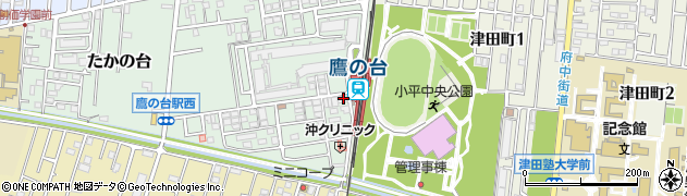 松屋 鷹の台店周辺の地図