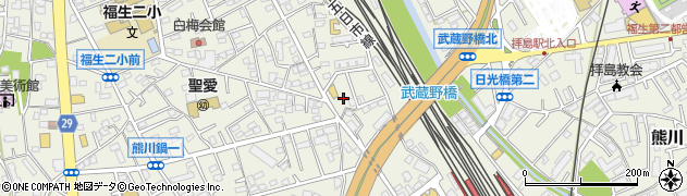 東京都福生市熊川1389-28周辺の地図