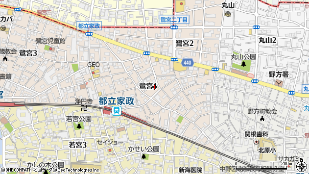 〒165-0032 東京都中野区鷺宮の地図