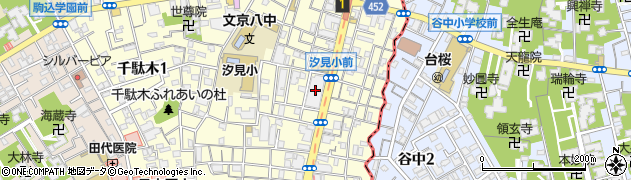 なか卯千駄木店周辺の地図