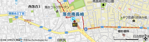 落合南長崎駅周辺の地図