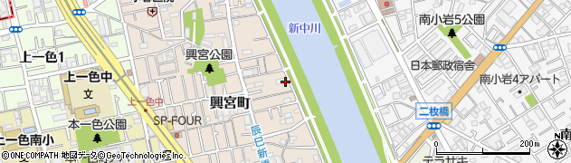 東京都江戸川区興宮町23周辺の地図