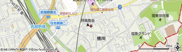 東京都福生市熊川1674-6周辺の地図