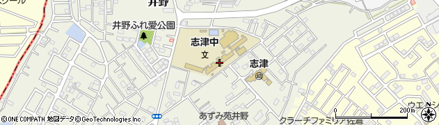 佐倉市立志津中学校周辺の地図