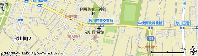 砂川郵便局周辺の地図