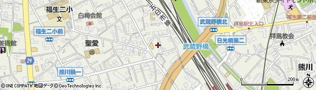 東京都福生市熊川1389-23周辺の地図