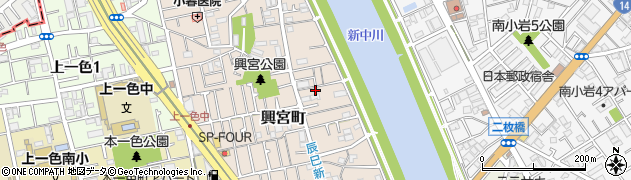 東京都江戸川区興宮町23-6周辺の地図