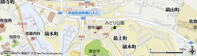 千葉県佐倉市栄町周辺の地図