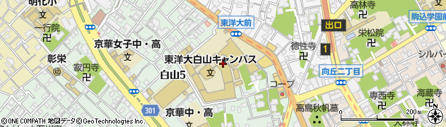 東京都文京区白山5丁目28周辺の地図
