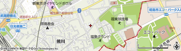 東京都福生市熊川1634周辺の地図