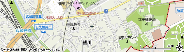 東京都福生市熊川1679-5周辺の地図