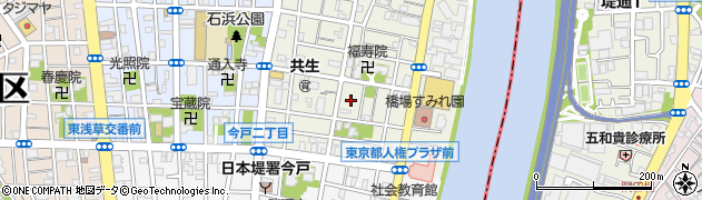東京都台東区橋場1丁目11周辺の地図
