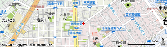 東京都台東区千束3丁目33周辺の地図