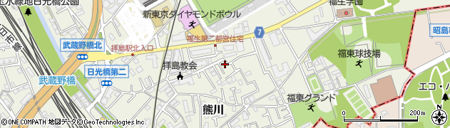 東京都福生市熊川1679周辺の地図