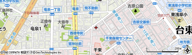 東京都台東区千束3丁目32周辺の地図