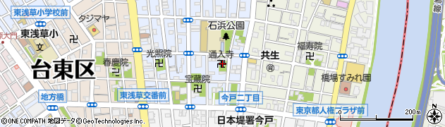 通入寺周辺の地図