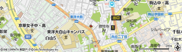 はま寿司 駒込白山店周辺の地図