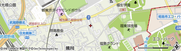 東京都福生市熊川1633周辺の地図