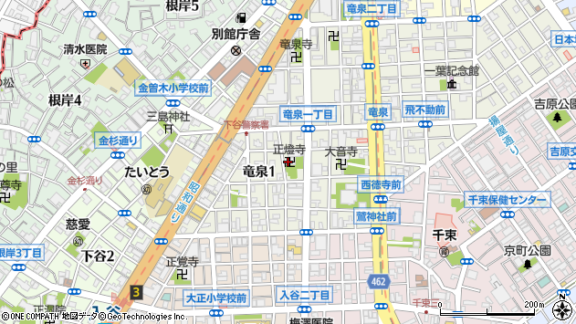 〒110-0012 東京都台東区竜泉の地図