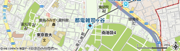 都電雑司ケ谷駅周辺の地図