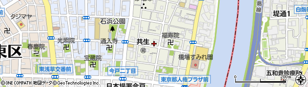 東京都台東区橋場1丁目17-1周辺の地図