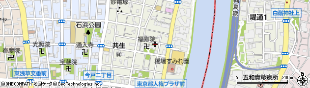 東京都台東区橋場1丁目16-13周辺の地図