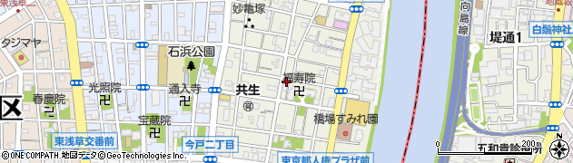 東京都台東区橋場1丁目16-8周辺の地図