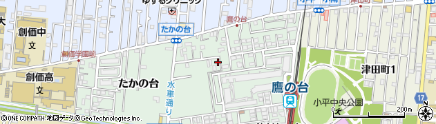東京都小平市たかの台周辺の地図