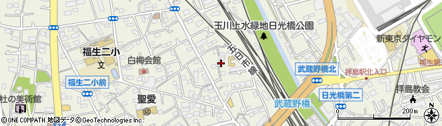 東京都福生市熊川1376-2周辺の地図